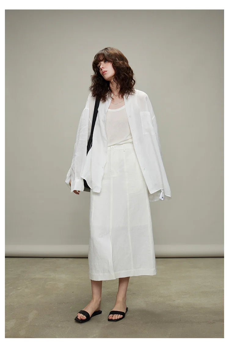 The Camille 100% Linen Shirt & Wide-Leg Trouser Set