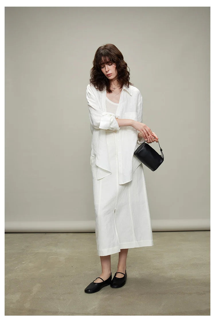 The Camille 100% Linen Shirt & Wide-Leg Trouser Set