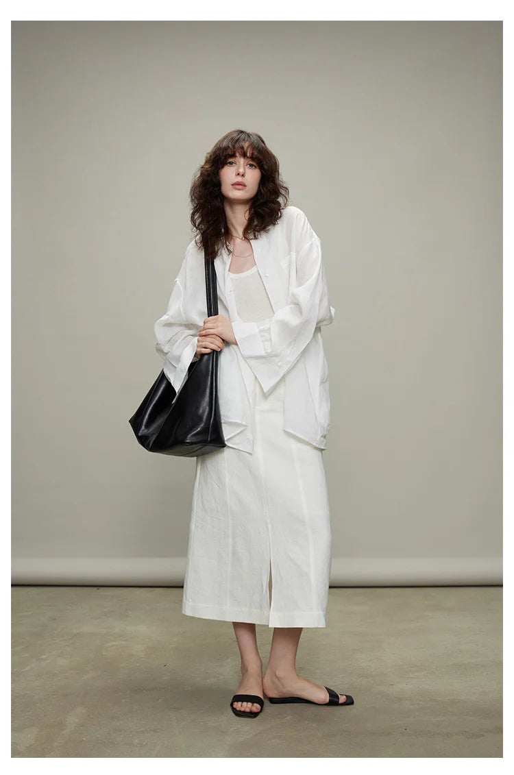 The Camille 100% Linen Shirt & Wide-Leg Trouser Set