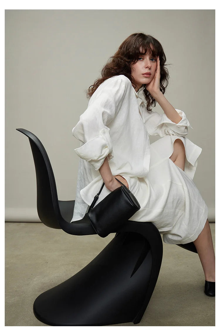 The Camille 100% Linen Shirt & Wide-Leg Trouser Set