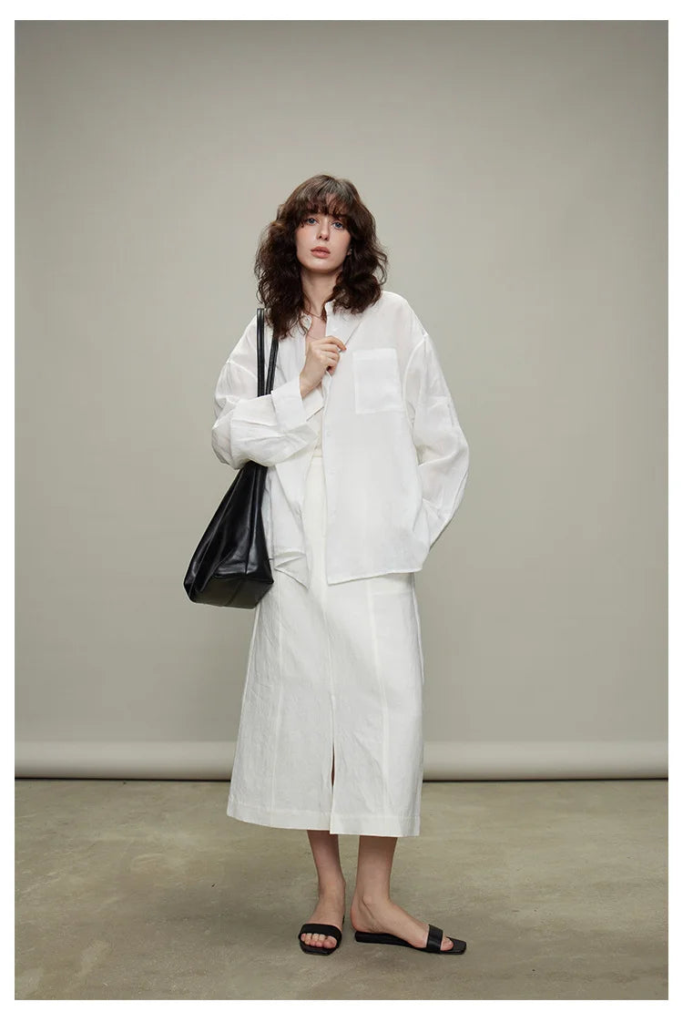 The Camille 100% Linen Shirt & Wide-Leg Trouser Set