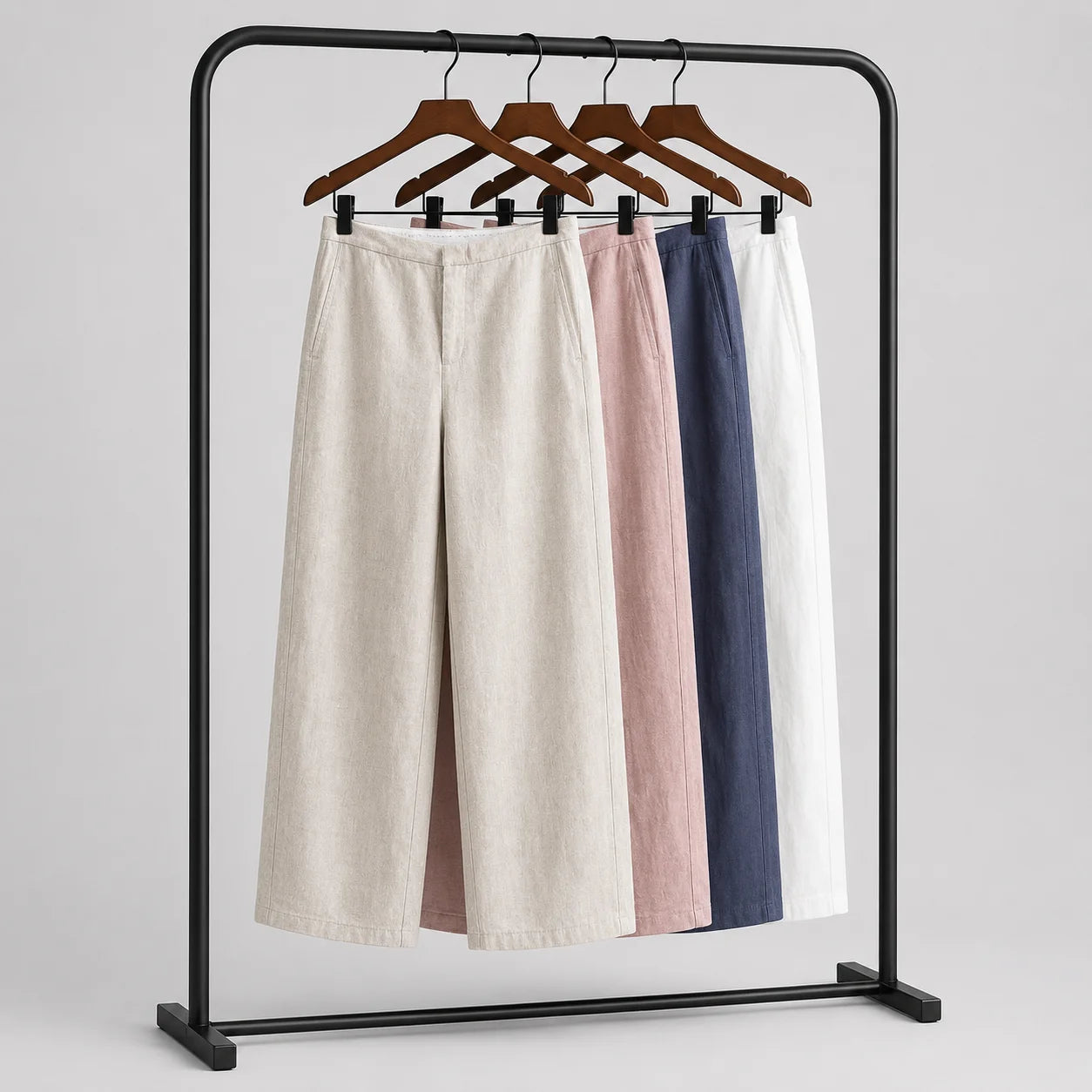 The Amelie 100% Linen Wide-Leg Trousers