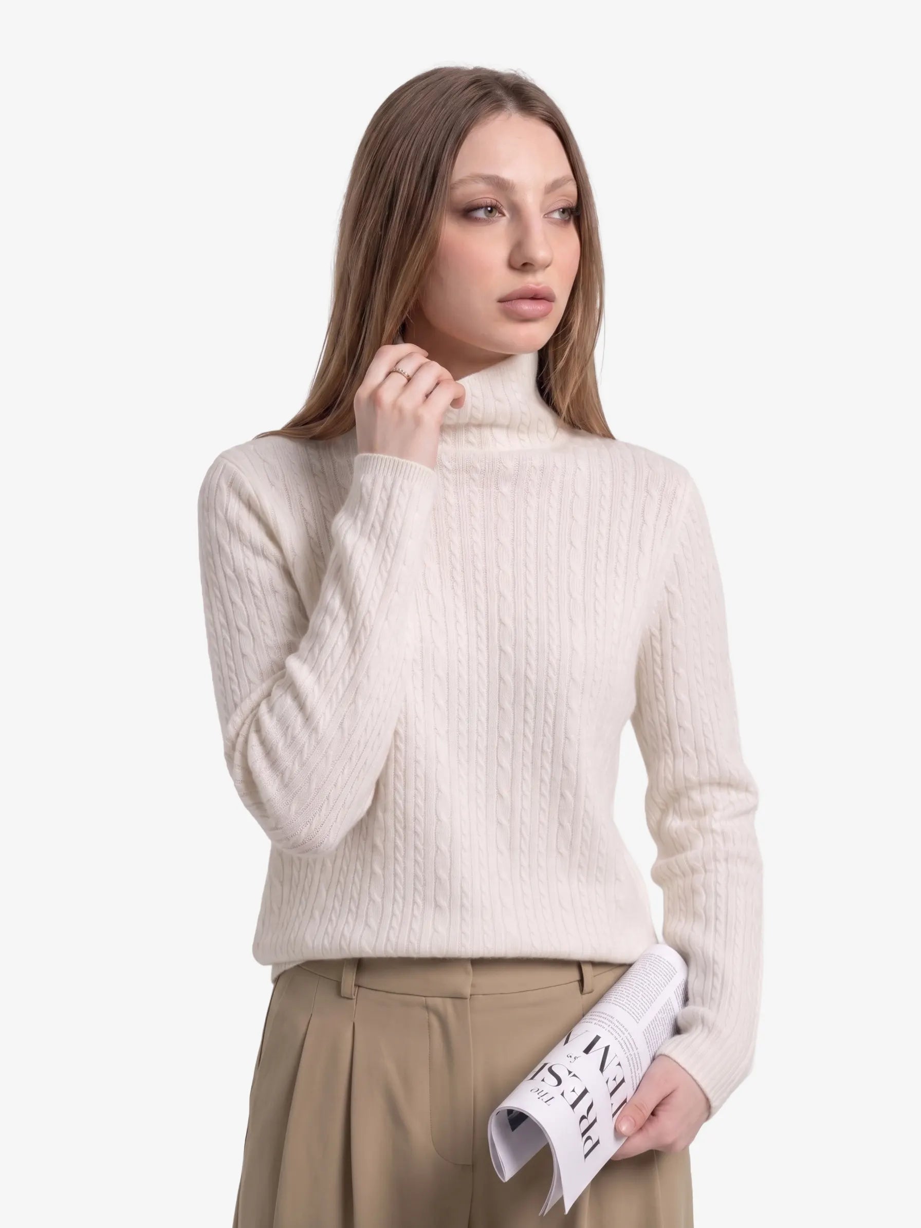 The Kensington Pure Cashmere Mock Neck