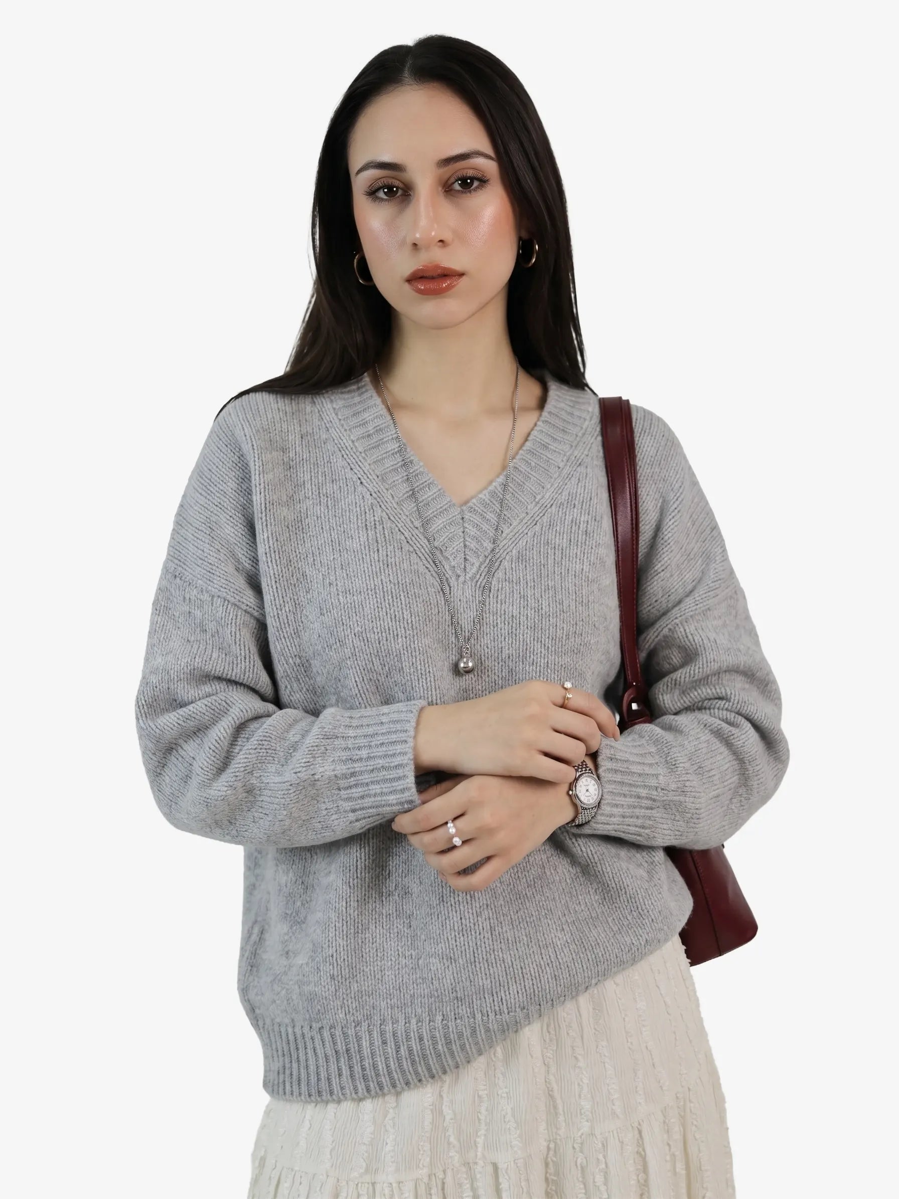 The Sloane Drop-Shoulder V-Neck