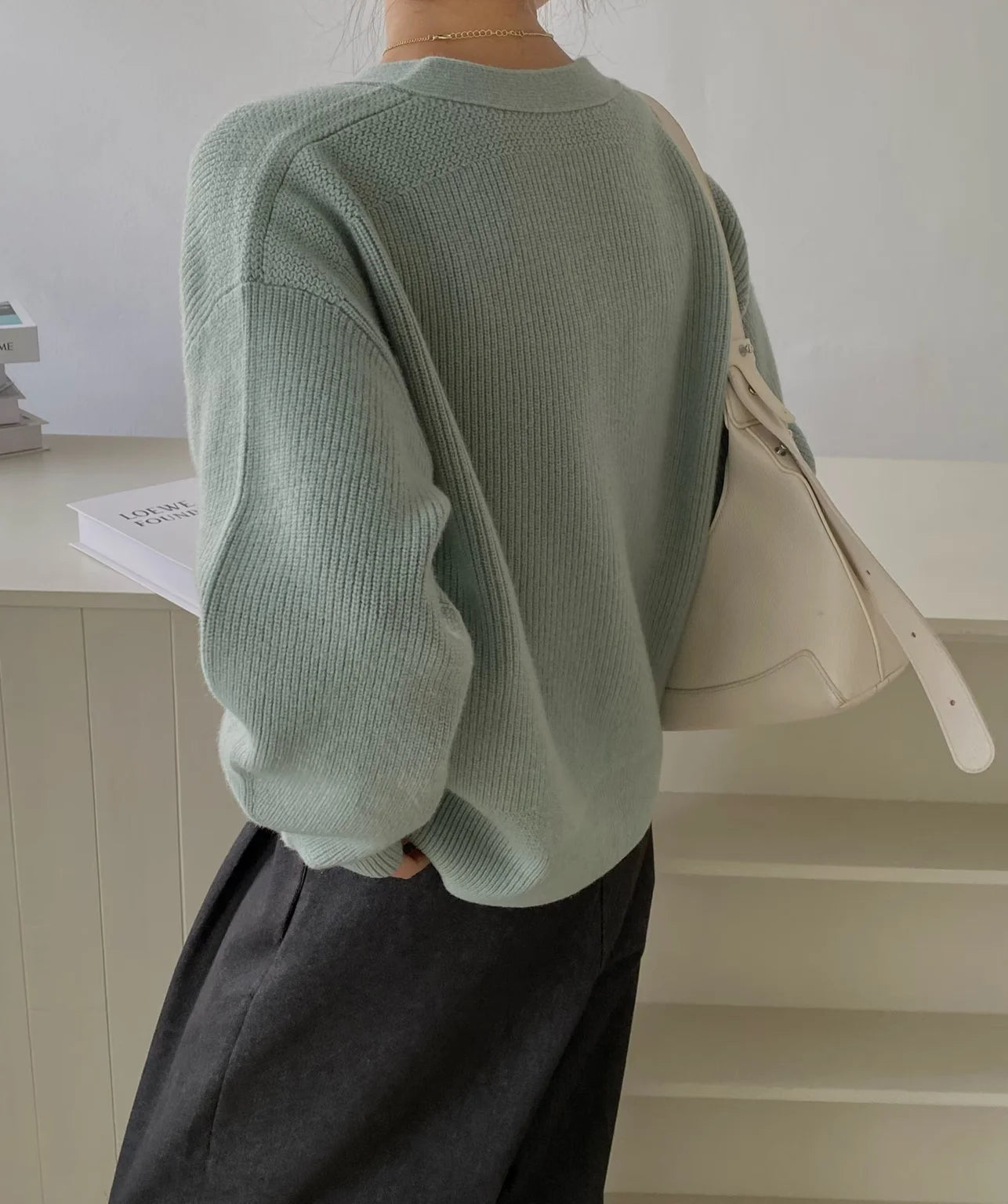 The Richmond Lantern-Sleeve Cardigan