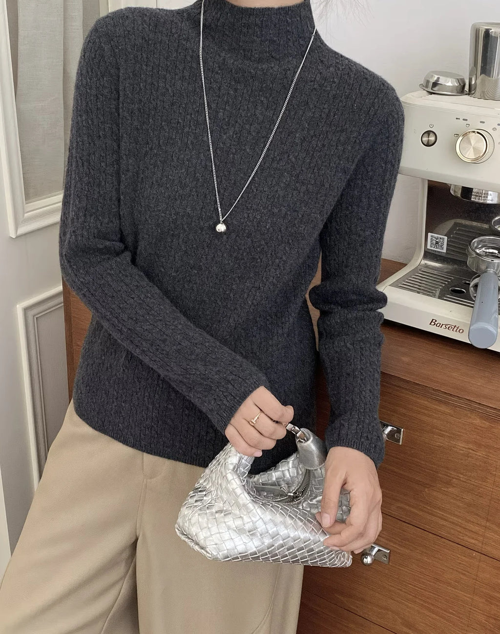 The Kensington Pure Cashmere Mock Neck