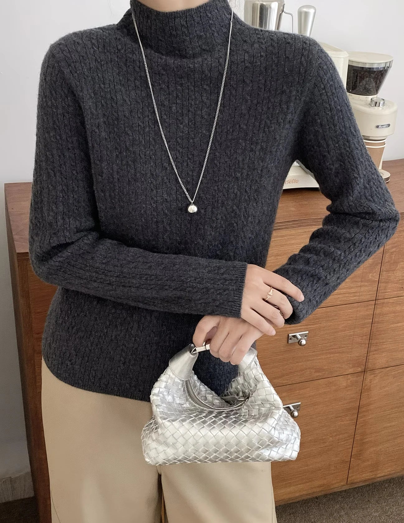 The Kensington Pure Cashmere Mock Neck