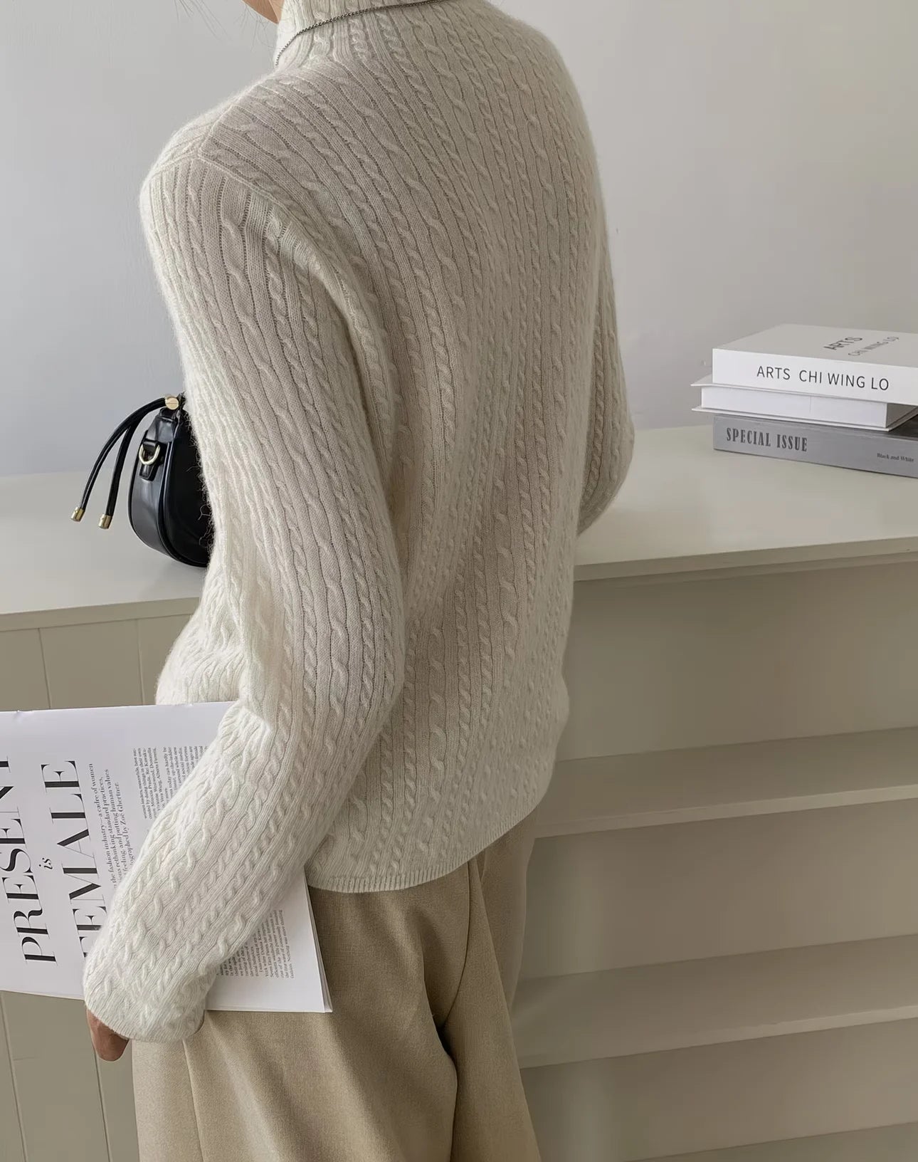 The Kensington Pure Cashmere Mock Neck