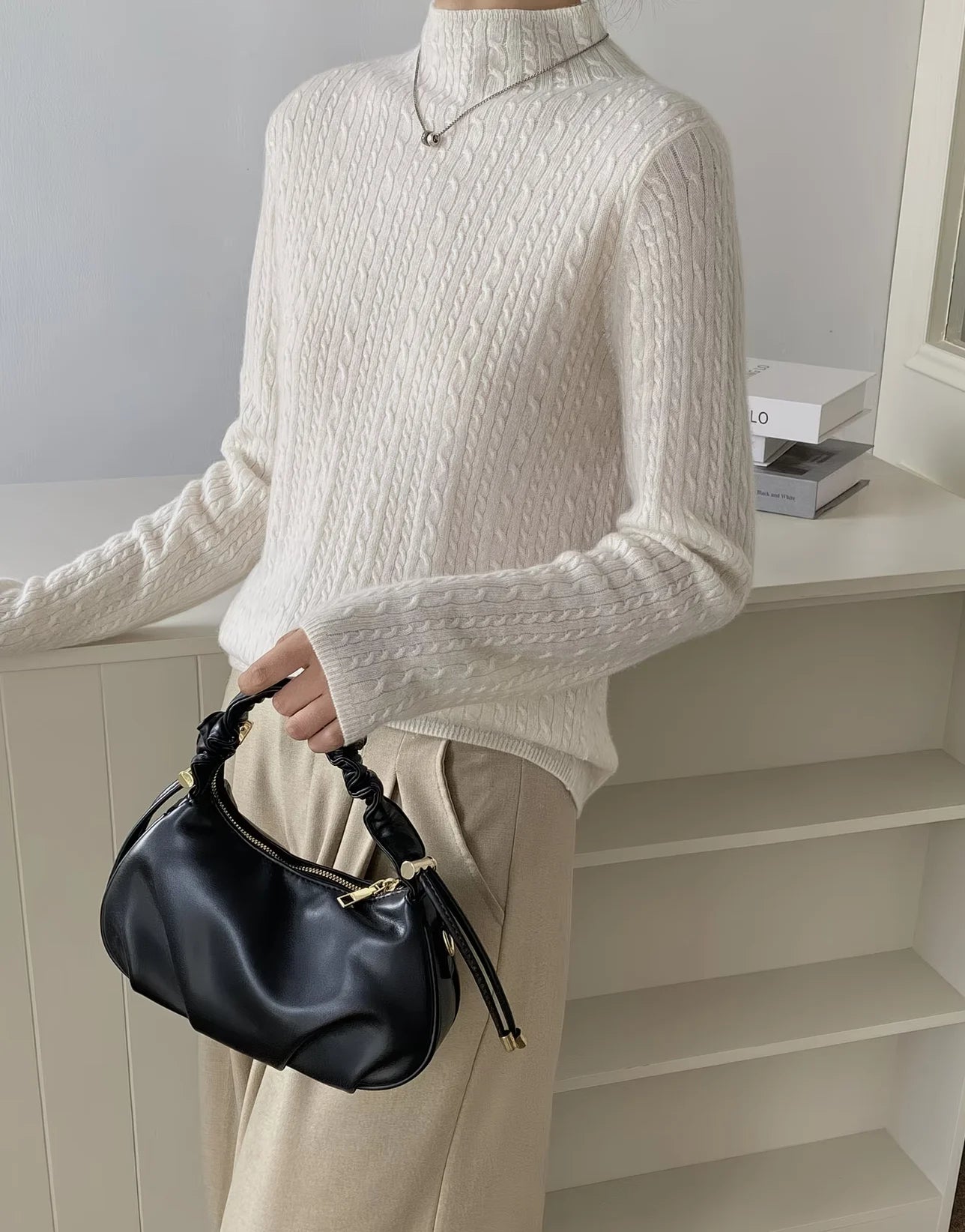 The Kensington Pure Cashmere Mock Neck