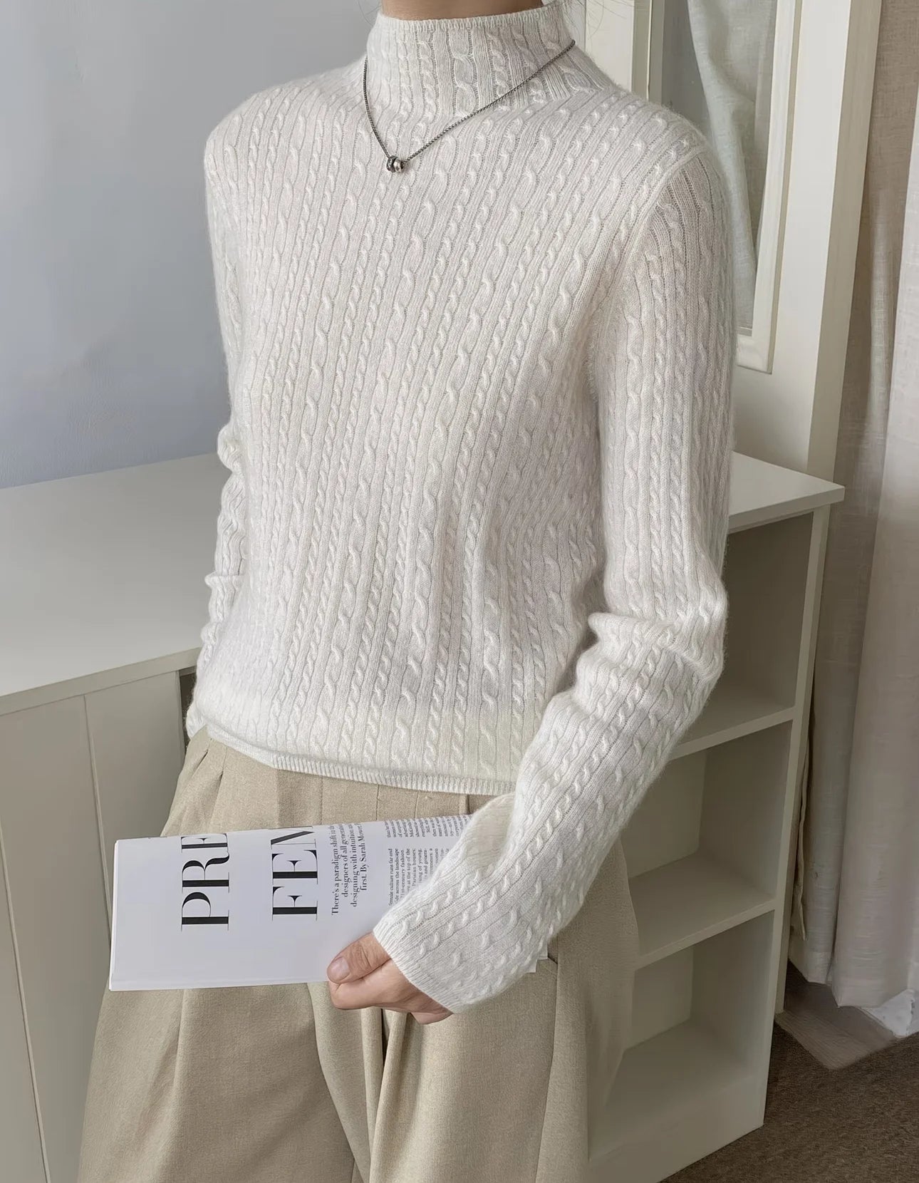 The Kensington Pure Cashmere Mock Neck