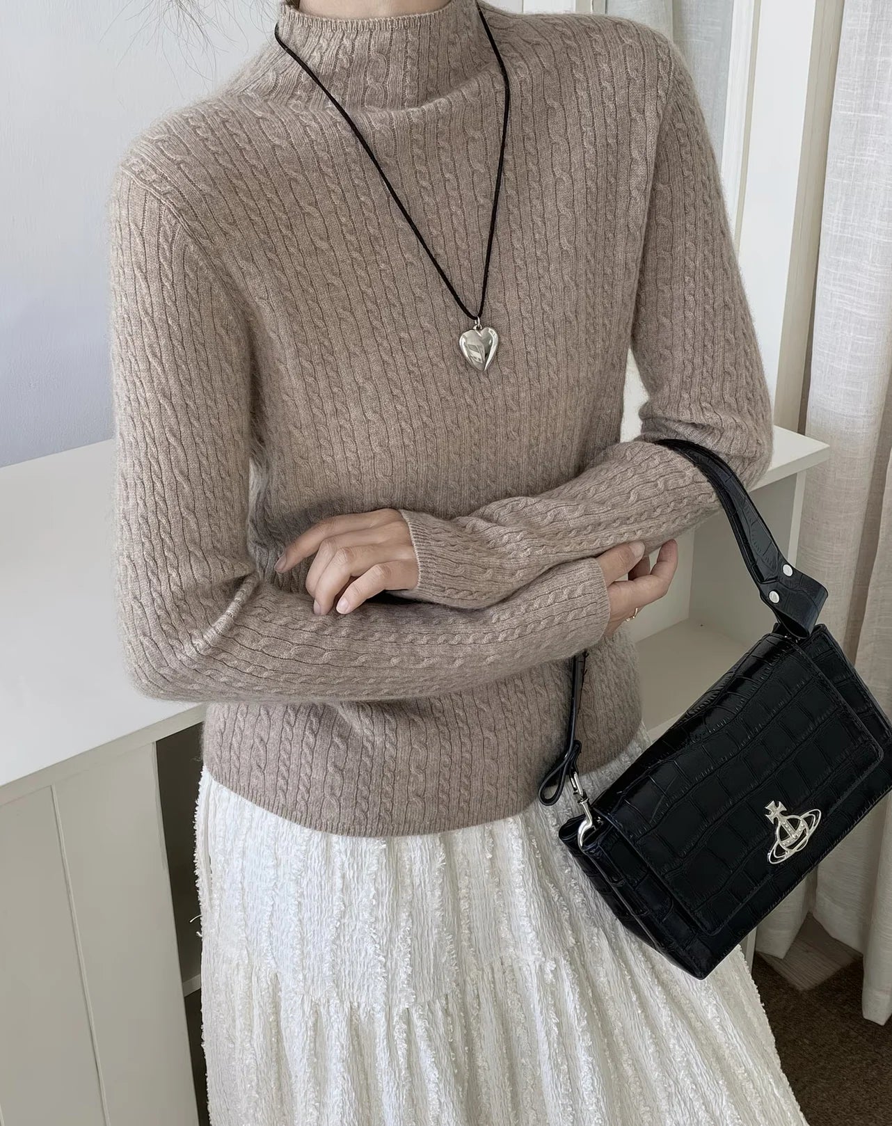 The Kensington Pure Cashmere Mock Neck