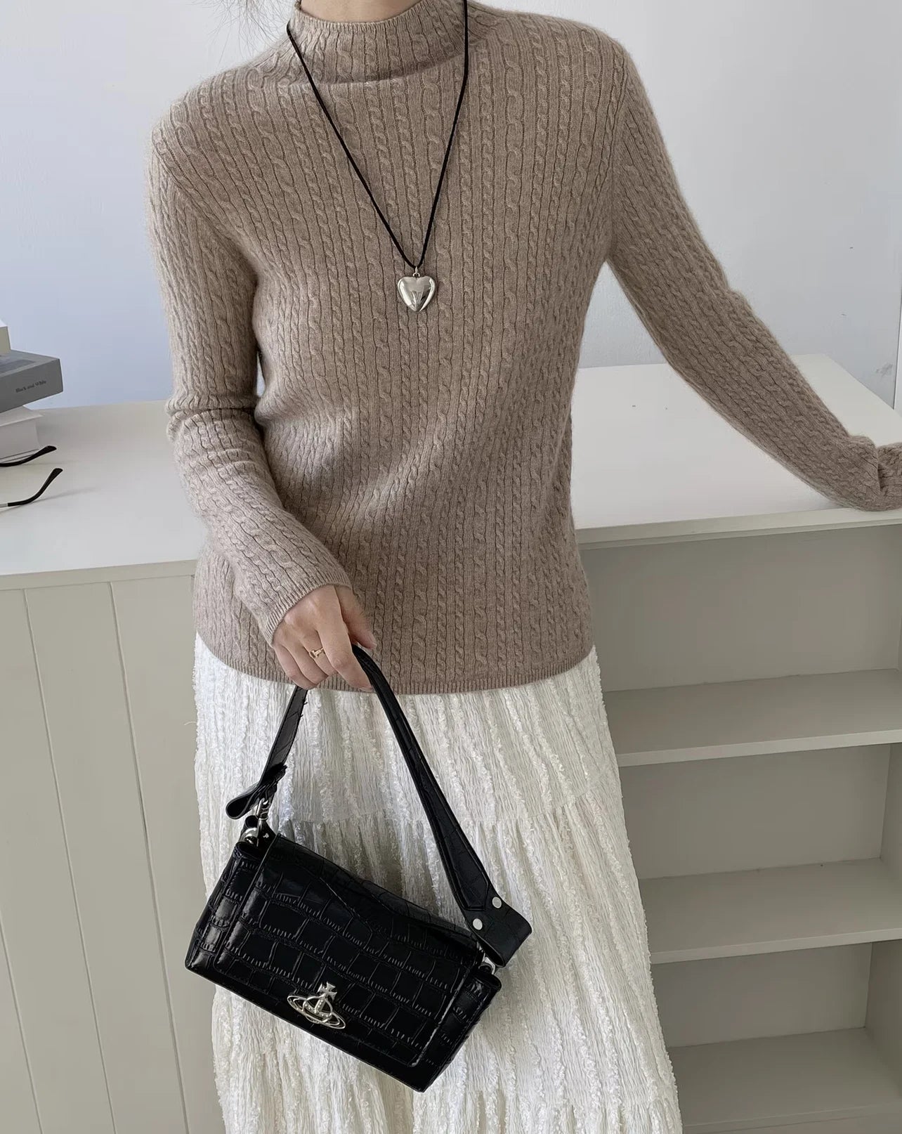The Kensington Pure Cashmere Mock Neck