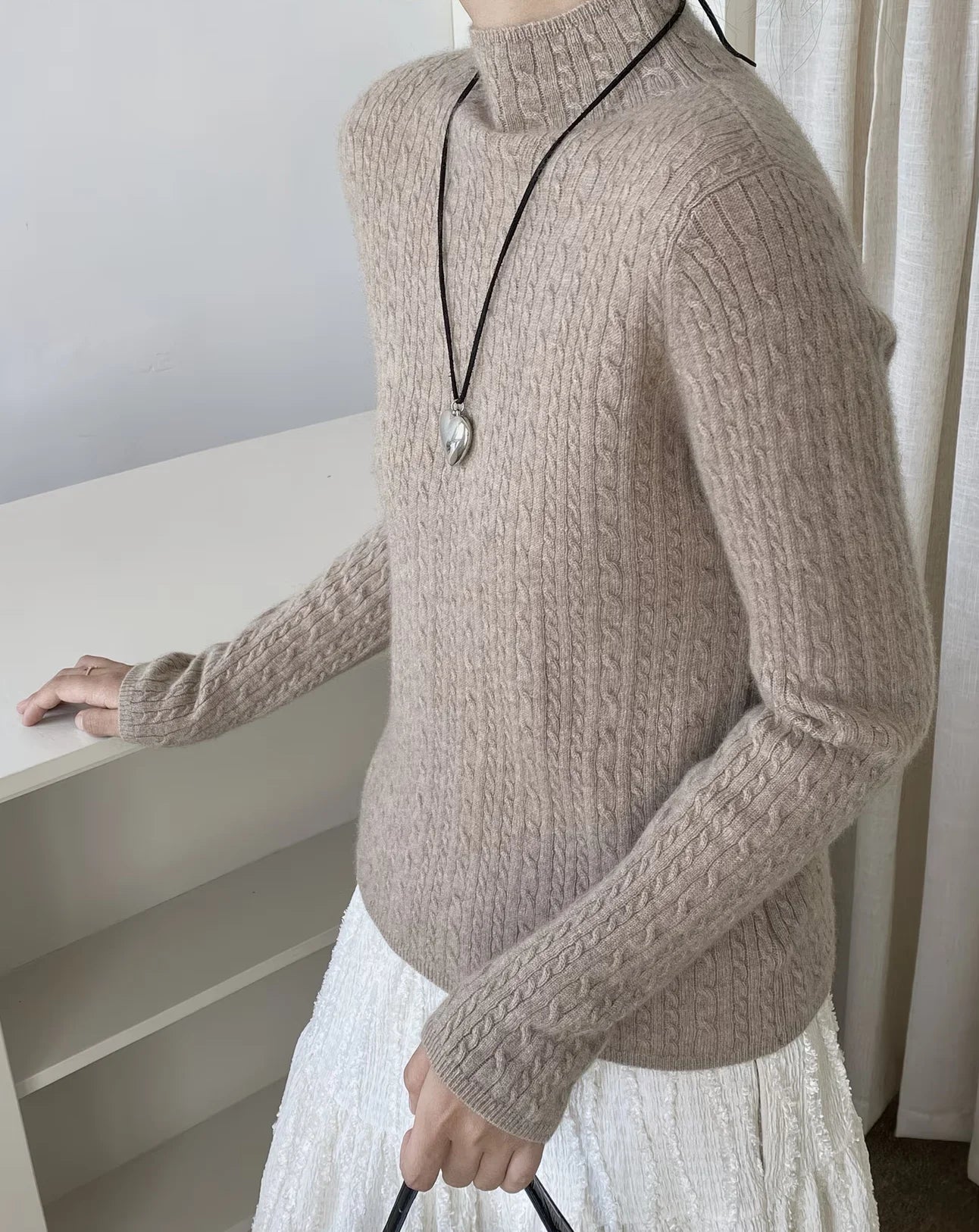 The Kensington Pure Cashmere Mock Neck