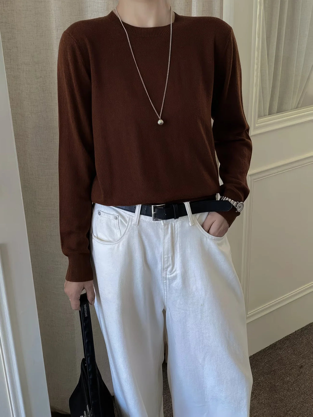 The Knightsbridge Silk-Blend Crewneck