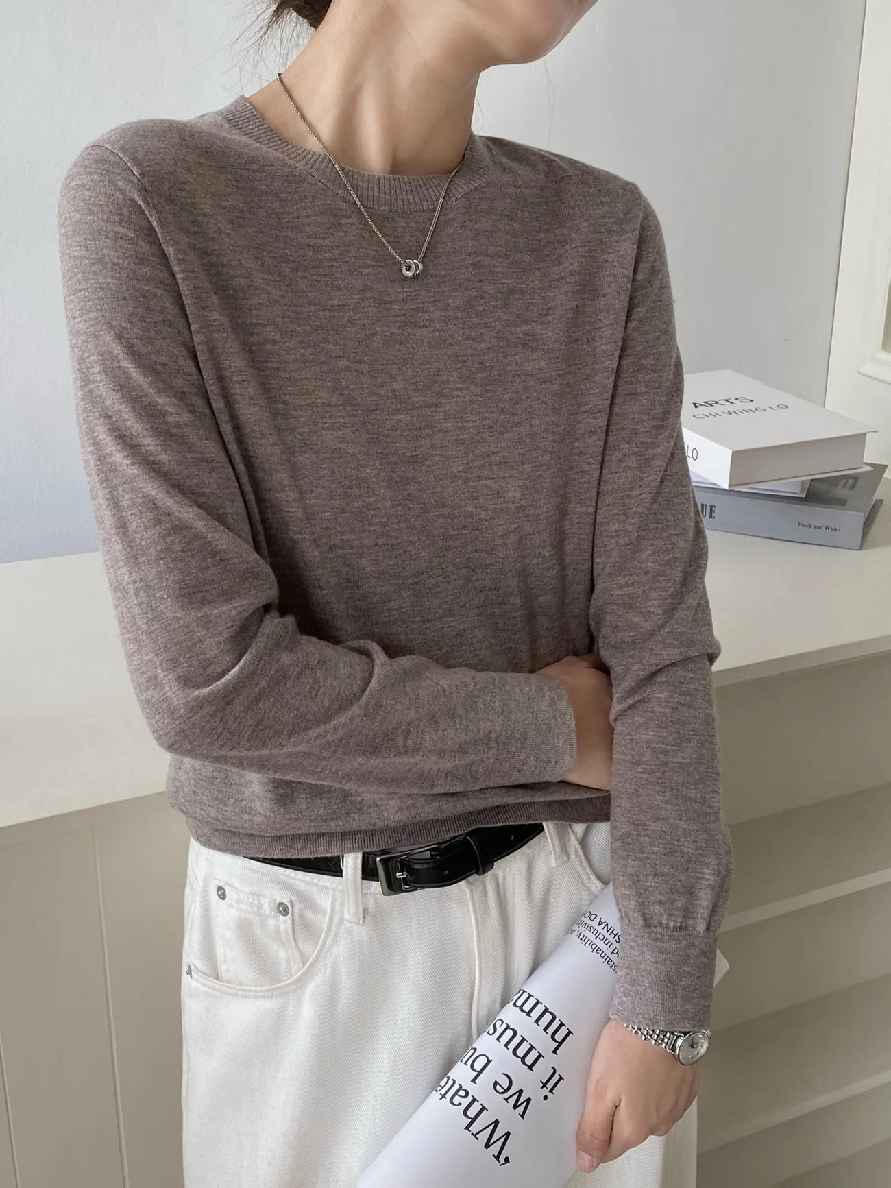 The Knightsbridge Silk-Blend Crewneck