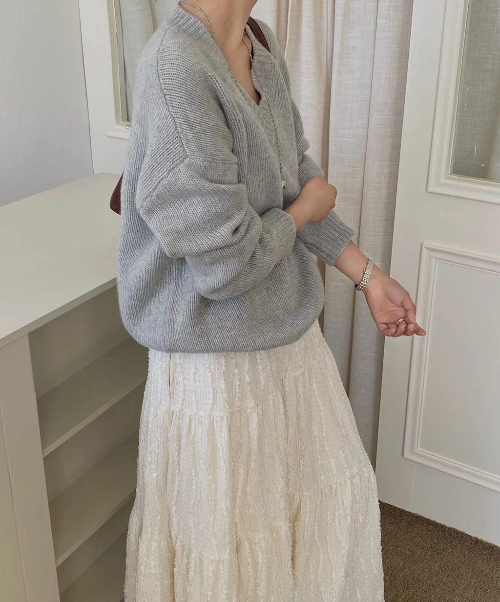 The Sloane Drop-Shoulder V-Neck