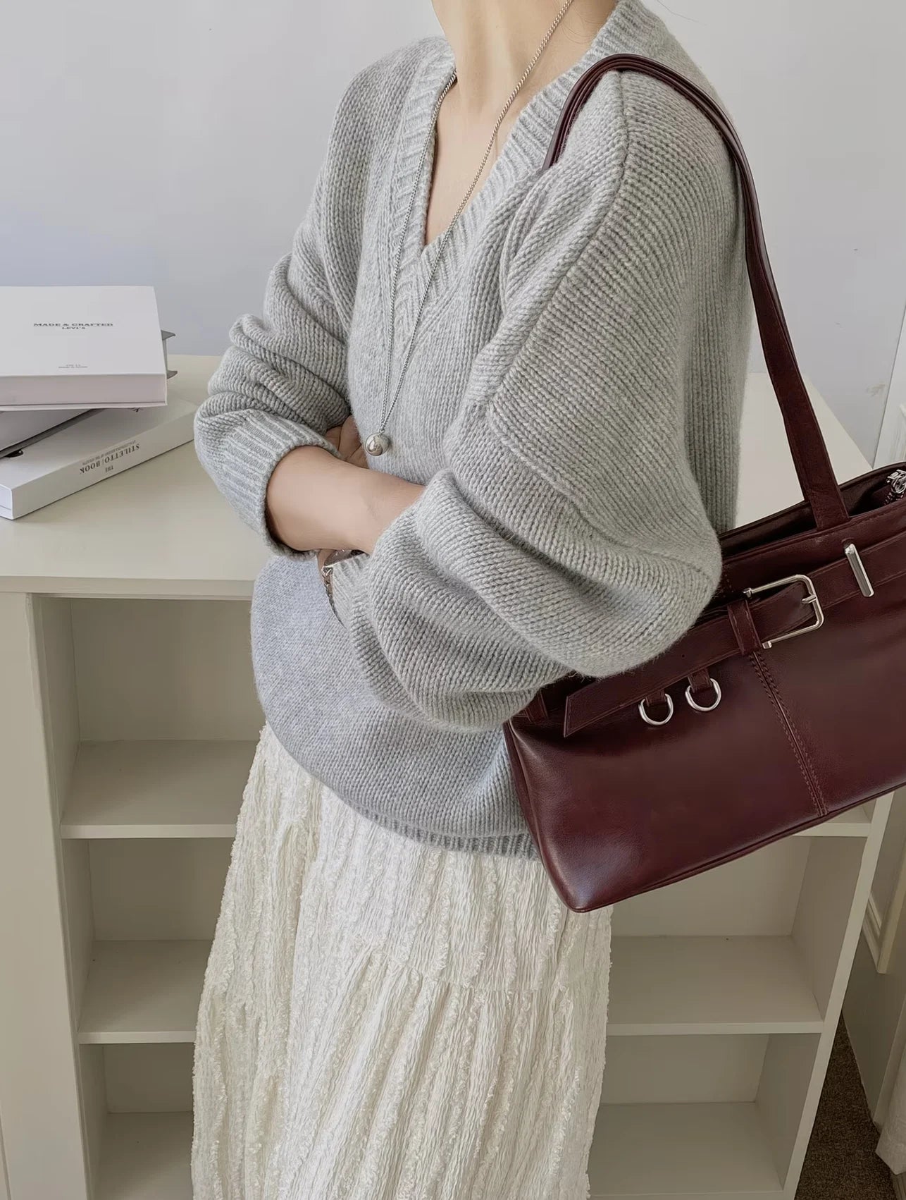 The Sloane Drop-Shoulder V-Neck