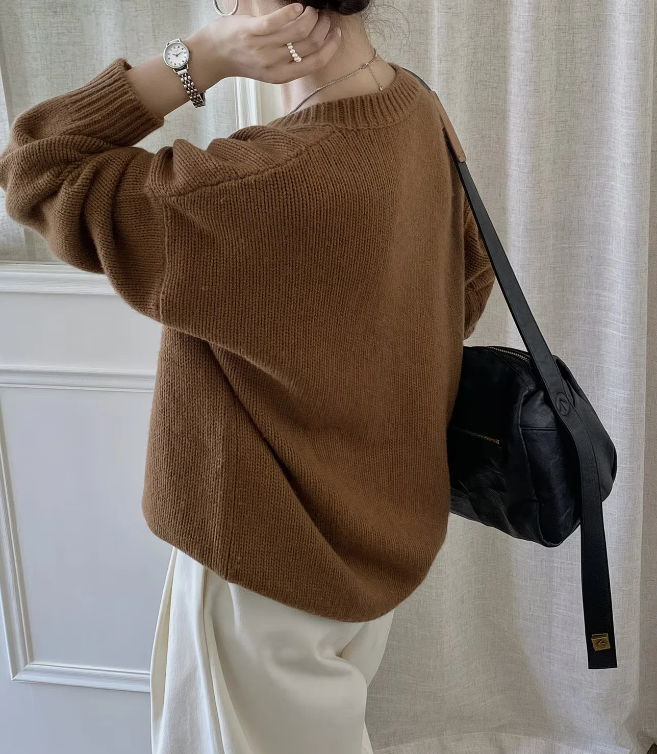 The Sloane Drop-Shoulder V-Neck